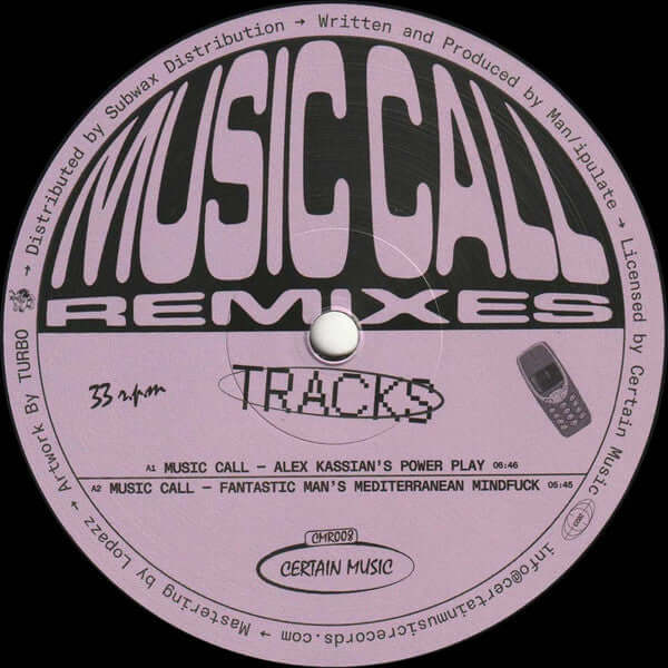 Man/ipulate - Music Call Remixes Vinyl