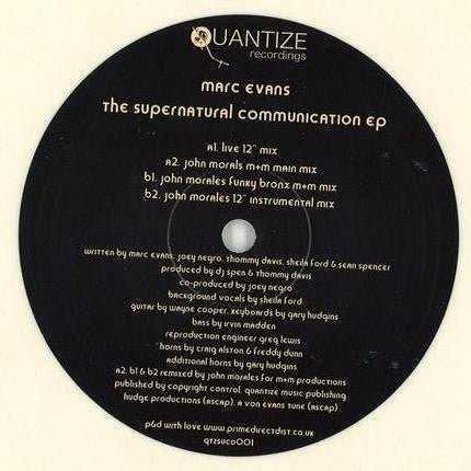 Marc Evans - The Supernatural Communication EP Vinyl - Vinyl Record