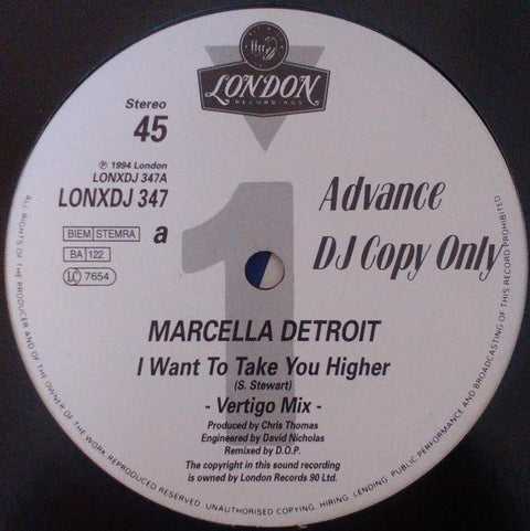 Marcella Detroit - I Want To Take You Higher Vinyl - Vinyl Record