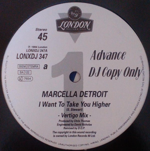 Marcella Detroit - I Want To Take You Higher Vinyl