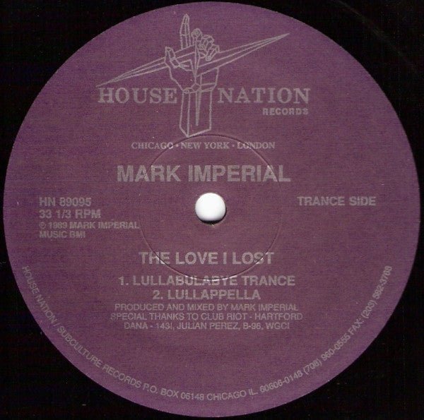 Mark Imperial - The Love I Lost (Remix) Vinyl