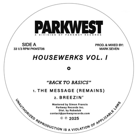 Mark Seven - Housewerks Vol I - Back II Basics Vinyl - Vinyl Record