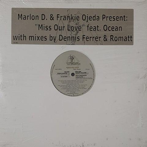 Marlon D. & Frankie Ojeda Feat. Ocean - Miss Our Love Vinyl - Vinyl Record