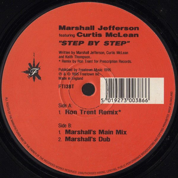 Marshall Jefferson Featuring Curtis McLean - Step By Step Vinyl