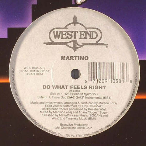 Martino - Do What Feels Right Vinyl - Vinyl Record