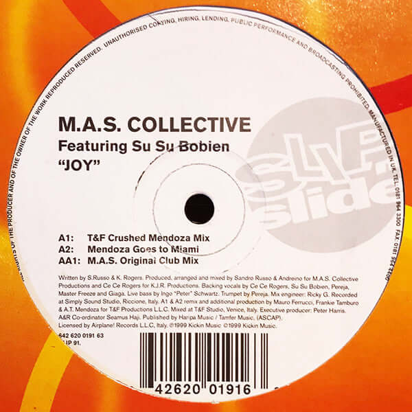 M.A.S. Collective Featuring Su Su Bobien - Joy Vinyl
