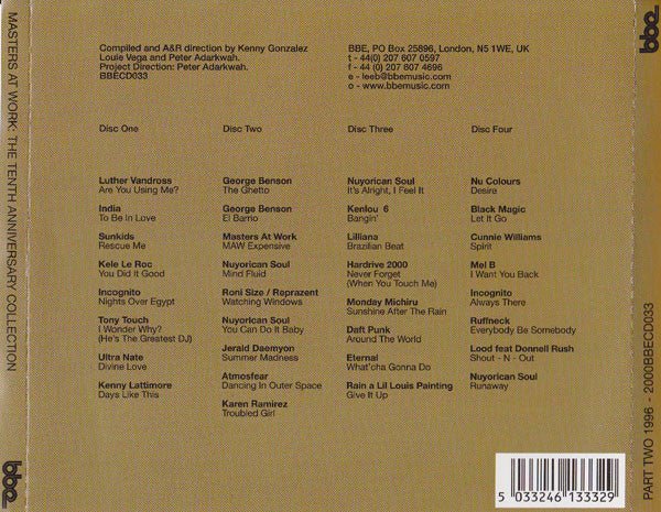 Masters At Work - The Tenth Anniversary Collection (Part Two 1996