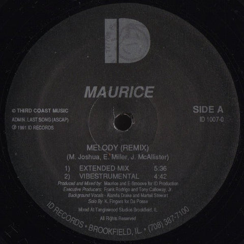 Maurice Joshua - Melody (Remix) Vinyl - Vinyl Record
