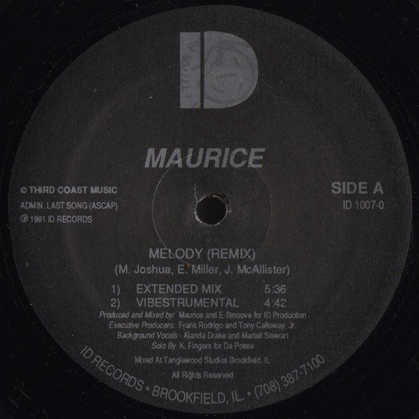 Maurice Joshua - Melody (Remix) Vinyl