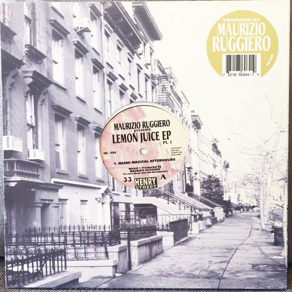Maurizio Ruggiero - Lemon Juice EP Pt.1 Vinyl