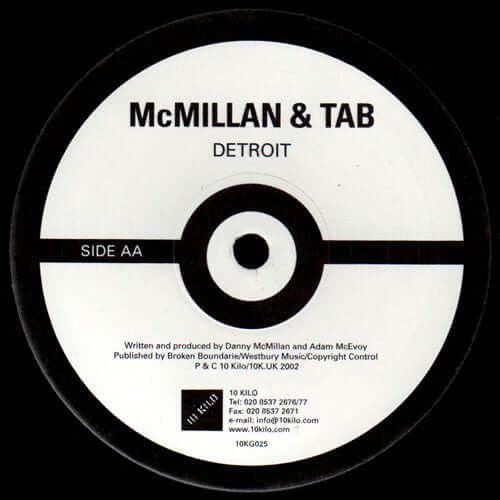 McMillan & Tab - Supersonic / Detroit Vinyl