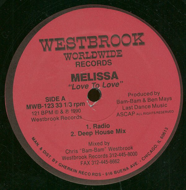 Melissa - Love To Love Vinyl