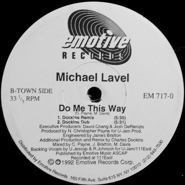 Michael Lavel - Do Me This Way Vinyl