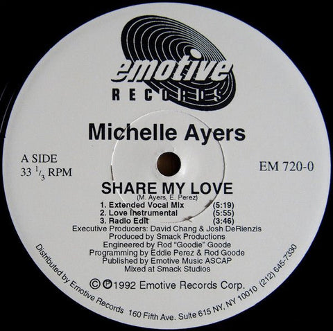 Michelle Ayers - Share My Love Vinyl - Vinyl Record