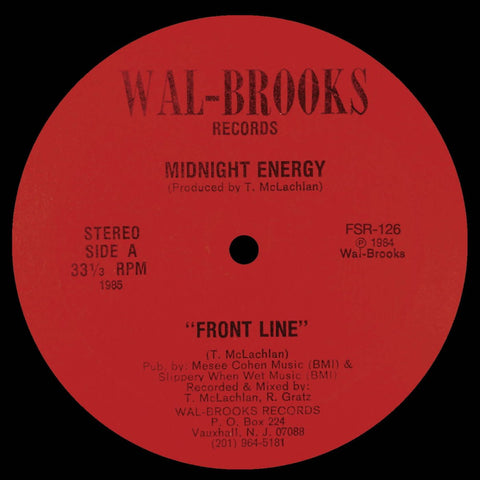 Midnight Energy - Front Line / Saving All My Love Vinyl - Vinyl Record