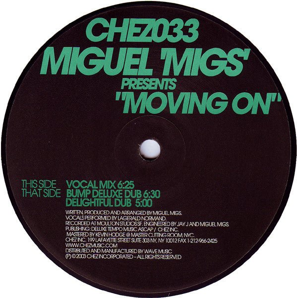 Miguel Migs - Moving On Vinyl