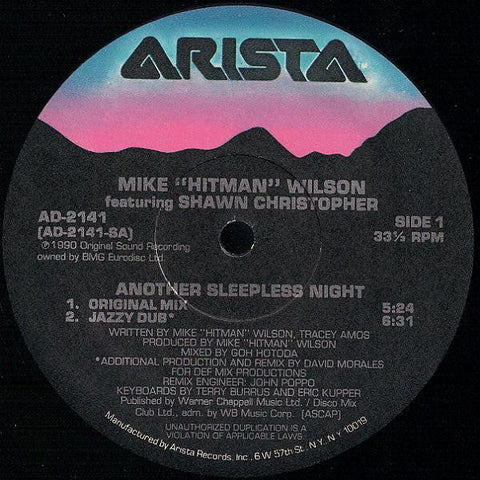 Mike "Hitman" Wilson Featuring Shawn Christopher - Another Sleepless Night Vinyl - Vinyl Record