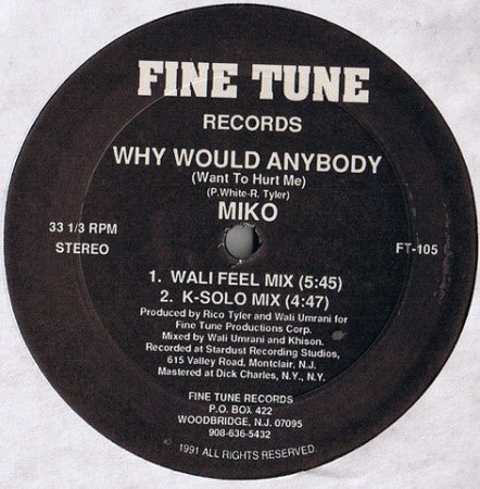 Miko - Why Would Anybody (Want To Hurt Me) Vinyl