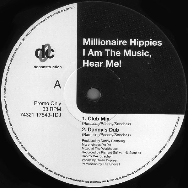 Millionaire Hippies - I Am The Music, Hear Me! Vinyl