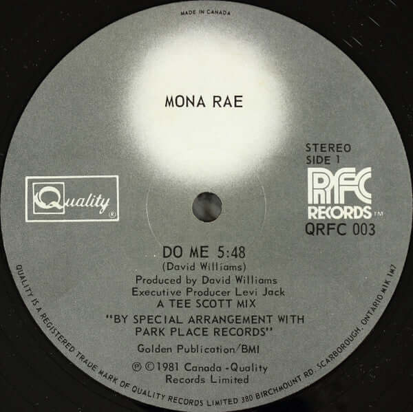 Mona Rae - Do Me Vinyl