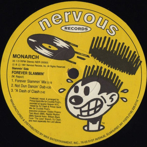 Monarch - Forever Slammin' / I'll Be Right There Vinyl - Vinyl Record
