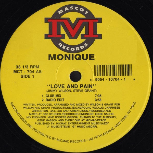 Monique - Love And Pain Vinyl