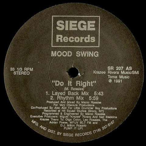 Mood Swing - Do It Right Vinyl - Vinyl Record