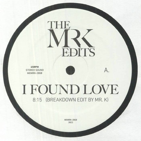 Mr K Edits - I Found Love Vinyl - Vinyl Record