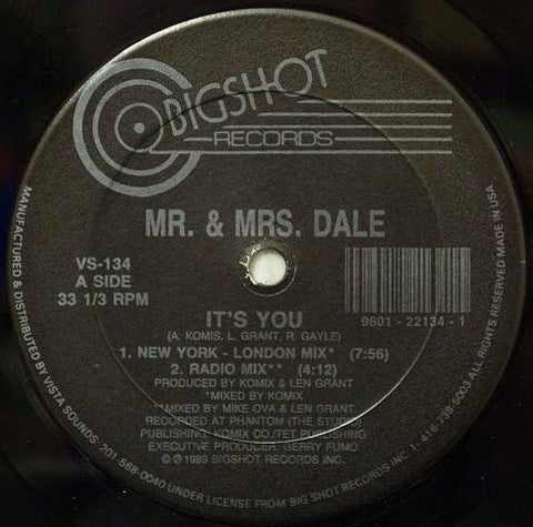 Mr. & Mrs. Dale - It's You Vinyl - Vinyl Record