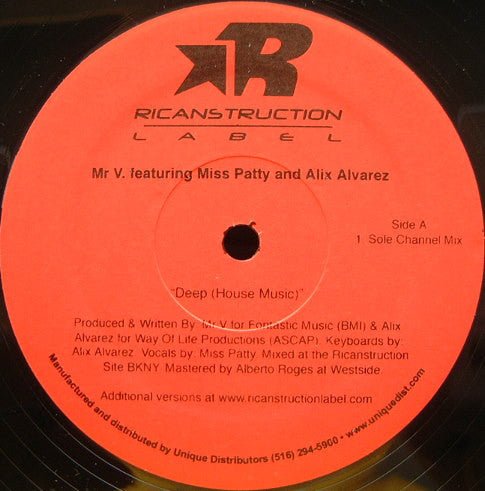 Mr. V Featuring Miss Patty And Alix Alvarez - Deep (House Music) Vinyl