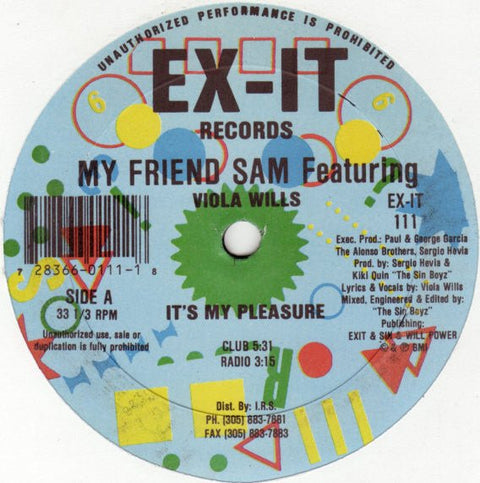 My Friend Sam Featuring Viola Wills - It's My Pleasure Vinyl - Vinyl Record