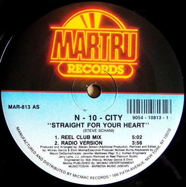 N - 10 - City - Straight For Your Heart Vinyl