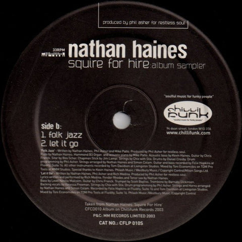 Nathan Haines - Squire For Hire (Album Sampler) Vinyl - Vinyl Record