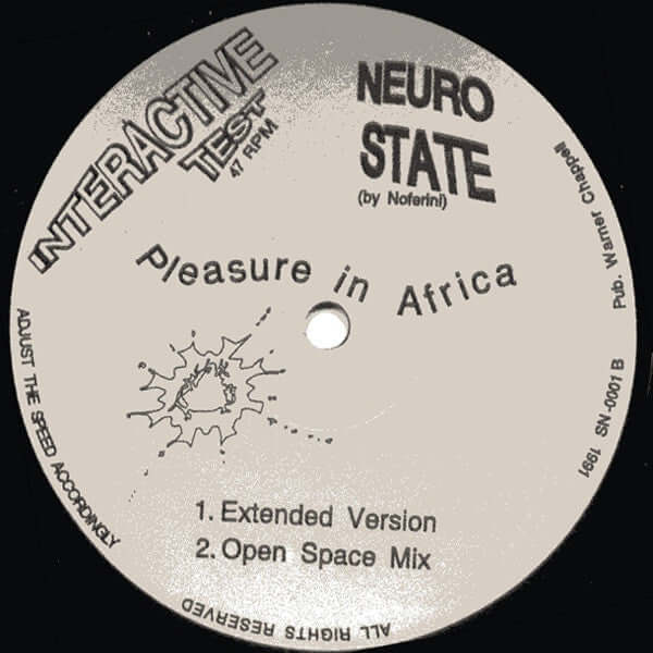 Neuro State - I Remember Gino / Pleasures In Africa Vinyl