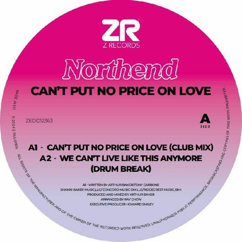 North End - Can't Put No Price On Love EP Vinyl - Vinyl Record