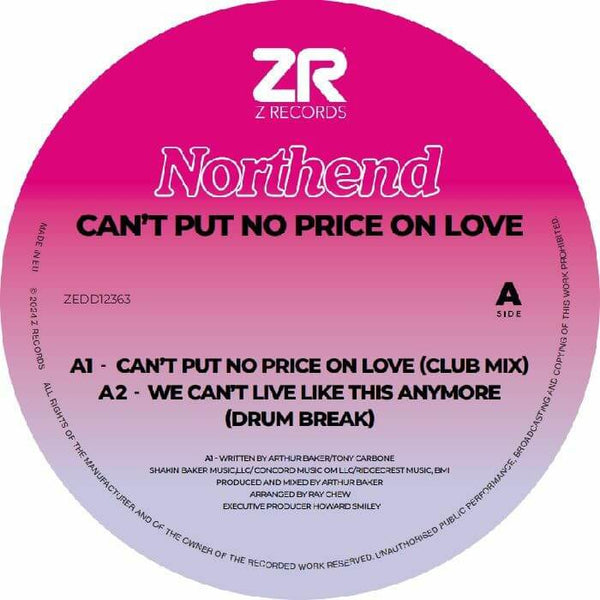 North End - Can't Put No Price On Love EP Vinyl