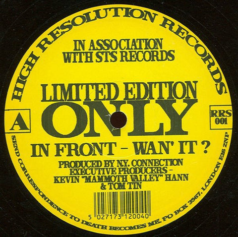 N.Y. Connection - In Front - Wan' It? Vinyl - Vinyl Record