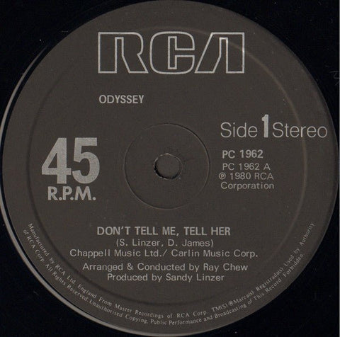 Odyssey - Don't Tell Me, Tell Her / Use It Up And Wear It Out Vinyl - Vinyl Record