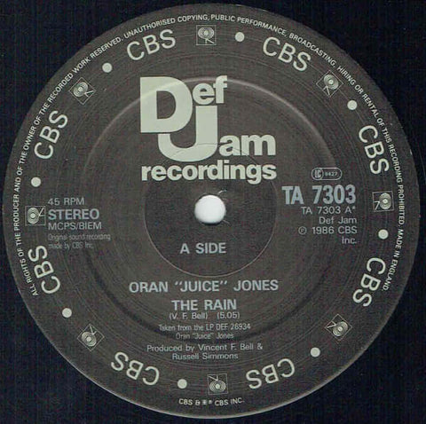 Oran "Juice" Jones - The Rain Vinyl - Vinyl Record