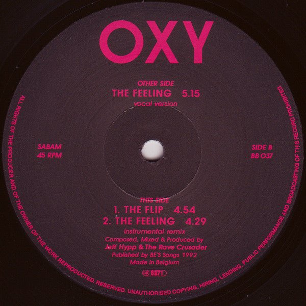 OXY - The Feeling Vinyl
