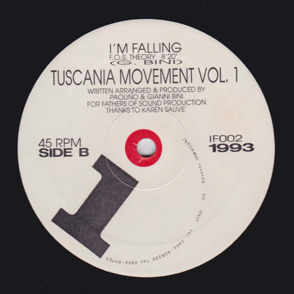 Paoliño & Gianni Bini - Tuscania Movement Vol. 1 - I'm Falling Vinyl