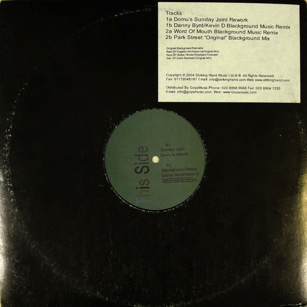 Park Street Productions - Blackground Music Vinyl