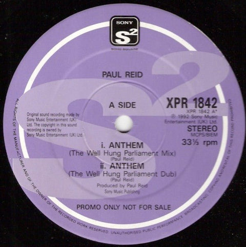 Paul Reid - Anthem Vinyl - Vinyl Record