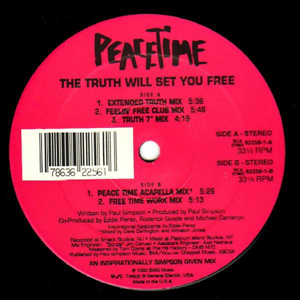 Peacetime - The Truth Will Set You Free Vinyl