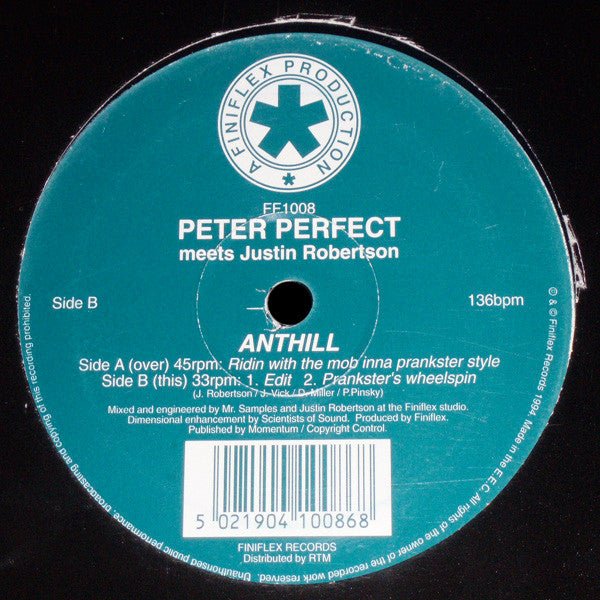 Peter Perfect Meets Justin Robertson - Anthill Vinyl