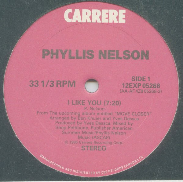 Phyllis Nelson - I Like You Vinyl