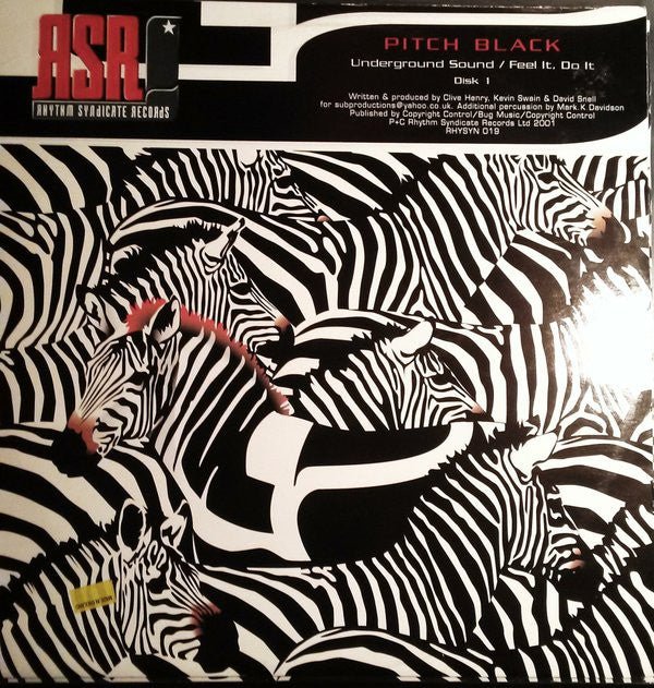 Pitch Black - Underground Sound / Feel It, Do It Vinyl