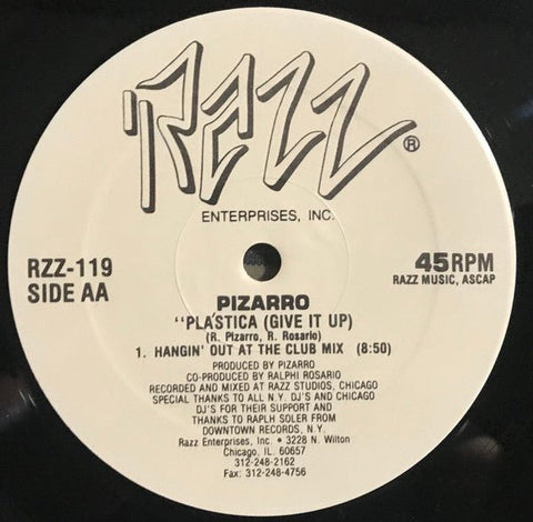 Pizarro - Pla'stica (Give It Up) Vinyl - Vinyl Record