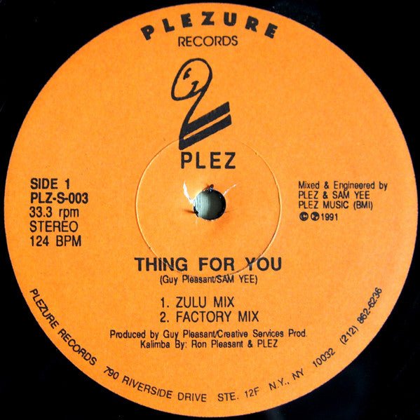 Plez - Thing For You / Missing Lover Vinyl