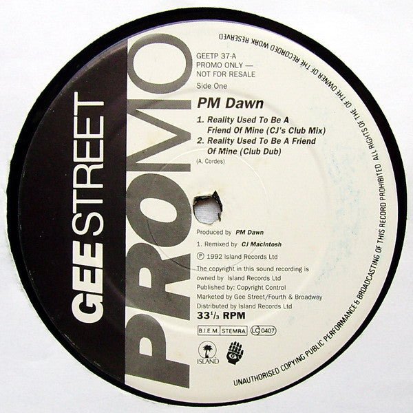 PM Dawn - Reality Used To Be A Friend Of Mine Vinyl